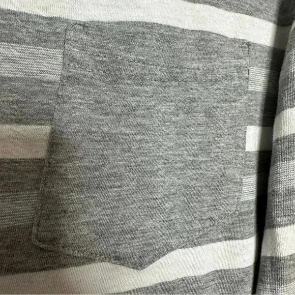 Stockhomme Evolution Shirt Stripes Front Pocket Grey  & White Size Small - Picture 6 of 16